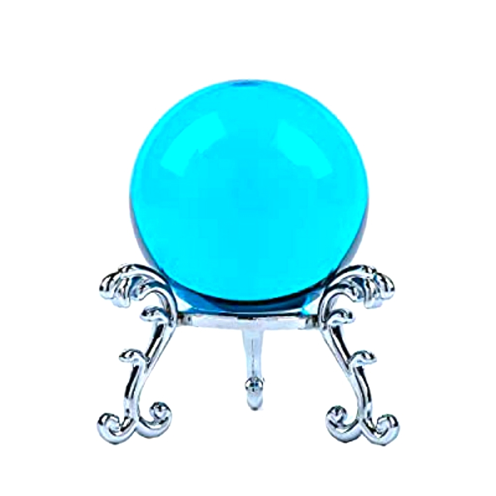 Pick color! Crystal Ball with silver colored stand - Picture 2 of 14